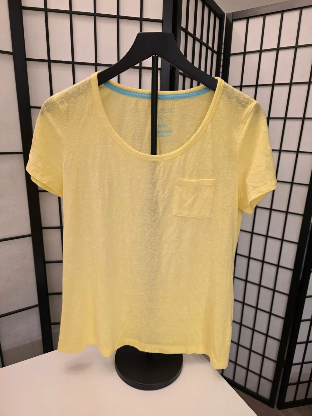 Sonoma Women's Yellow Scoop Neck Top and Light Blue Bumblebee Pajama Set ~Medium - Picture 11 of 16